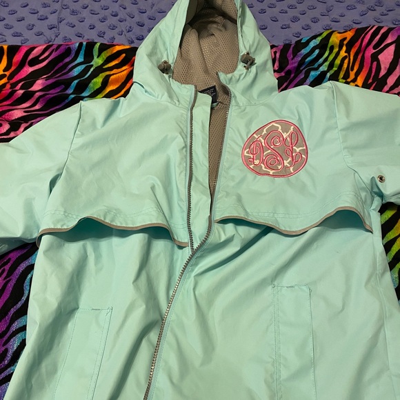 Turquoise rain coat size medium! - Picture 1 of 7